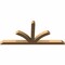 Ekena Millwork Richland Timber Gable Bracket, Western Red Cedar, 108"W x 49"H x 5 1/2"D x 5 1/2"F, 11/12 Pitch GBW108X49X0606RIC00SWR - alternate 4